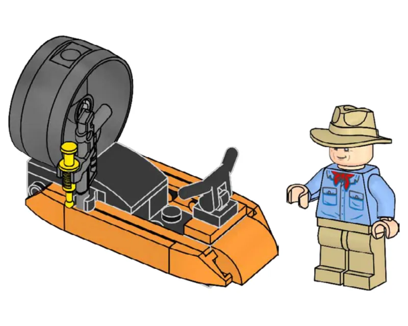 Alan Grant and Propeller Boat