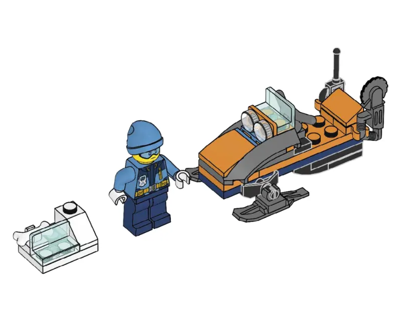 Arctic Explorer with Snowmobile