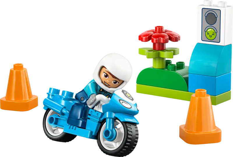 Blue Police Motorcycle