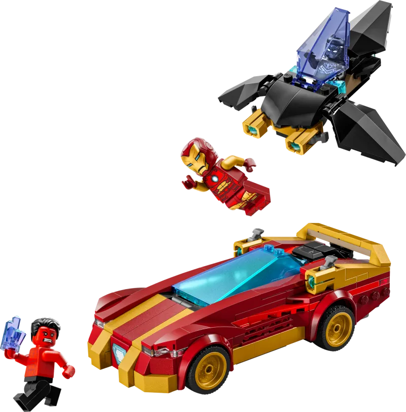 Iron Man Car & Black Panther vs. Red Hulk